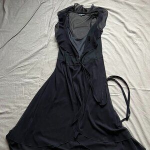 Vintage Betsey Johnson Black Wrap Dress